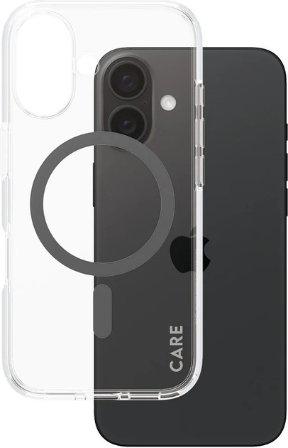 Панель CARE by PanzerGlass Flagship Case Transparent Urban Combat w. Black MagSafe для Apple iPhone 16 (5715685004117) - зображення 1