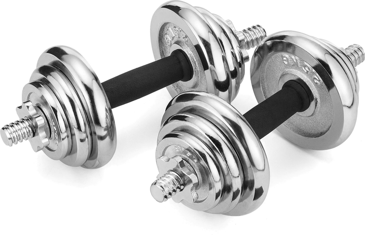 Zestaw hantli chromowanych Gymtek w walizce 19 kg (5907766663089) - obraz 3