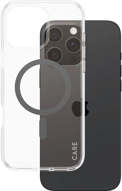 Панель CARE by PanzerGlass Flagship Case Transparent Urban Combat w. Black MagSafe для Apple iPhone 16 Pro Max (5715685004148) - зображення 1