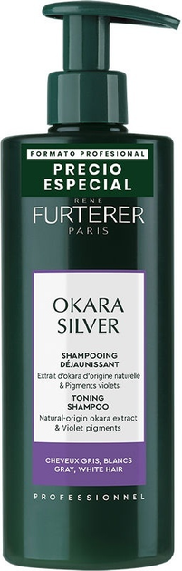 Szampon do włosów siwych i białych Rene Furterer Okara Silver Toning Shampoo przeciwżółknący 500 ml (3282779438926) - obraz 1