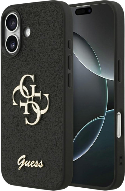 Панель Guess Fixed Glitter Big 4G для Apple iPhone 17 Black (GUHCP17SHG4SGK) - зображення 4