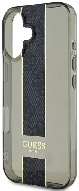 Панель Guess IML Middle 4G Stripe для Apple iPhone 16 Black (57983122194) - зображення 4