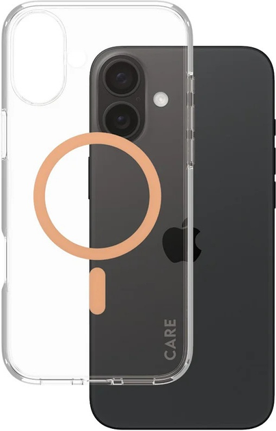 Панель CARE by PanzerGlass Flagship Case Transparent Urban Combat w. Peachy MagSafe для Apple iPhone 16 Plus (5715685004414) - зображення 1