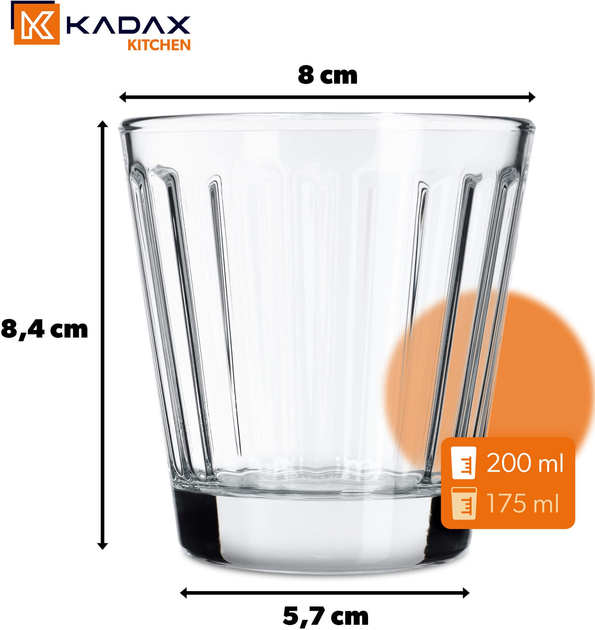 Zestaw szklanek Kadax Sestu 175 ml 4 szt (5903699457450) - obraz 2