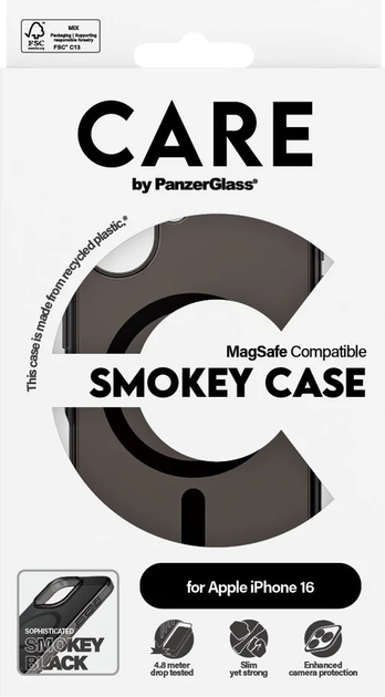 Панель CARE by PanzerGlass Flagship Case Smokey Urban Combat w. Black MagSafe для Apple iPhone 16 (5715685004155) - зображення 4