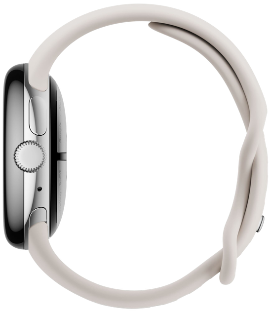 Смарт-годинник Google Pixel Watch 3 45 mm Wi-Fi Polished Silver Aluminum Case/Porcelain Active Band (GA05736-DE) - зображення 6