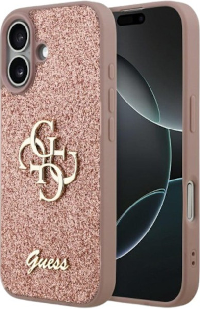 Панель Guess Fixed Glitter Big 4G для Apple iPhone 17 Pink (GUHCP17SHG4SGP) - зображення 4