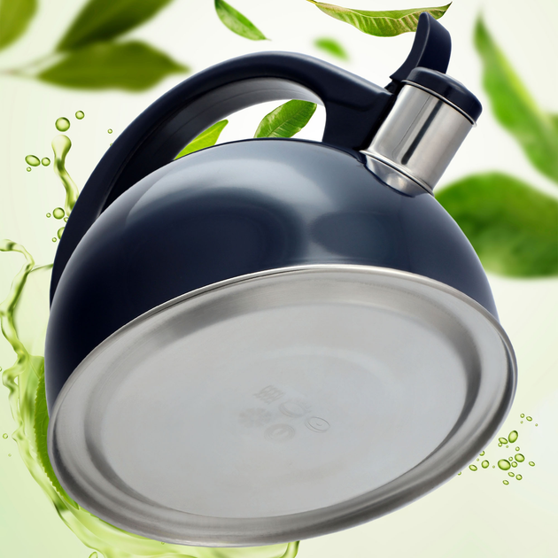 Czajnik nierdzewny Kadax Vasto z gwizdkiem Granatowy 1.7 l (5903699469330) - obraz 3