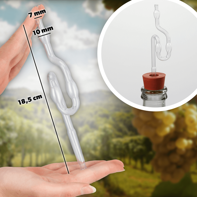 Zestaw winiarski Kadax Balon 20 l + Korek nr. 3 + Plastikowa rurka (5903699487143) - obraz 4