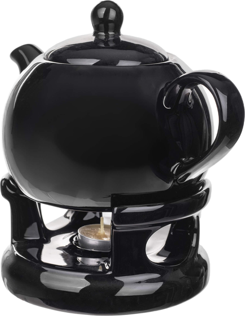 Dzbanek na herbatę ceramiczny Kadax Irais z podgrzewaczem Czarny 1 l (5906638318454) - obraz 5