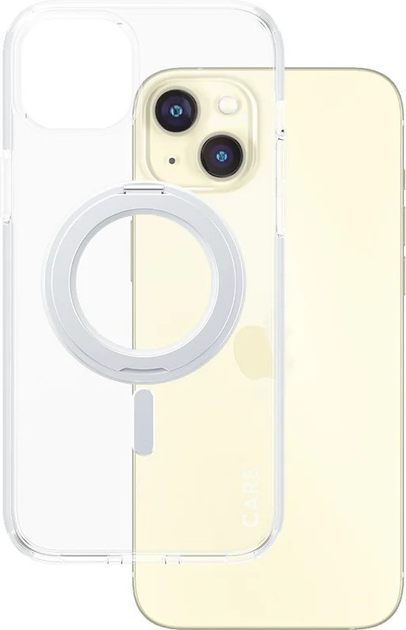 Панель CARE by PanzerGlass Feature Case Transparent w. Silver Kickstand & MagSafe для Apple iPhone 15 Plus (5715685005510) - зображення 1