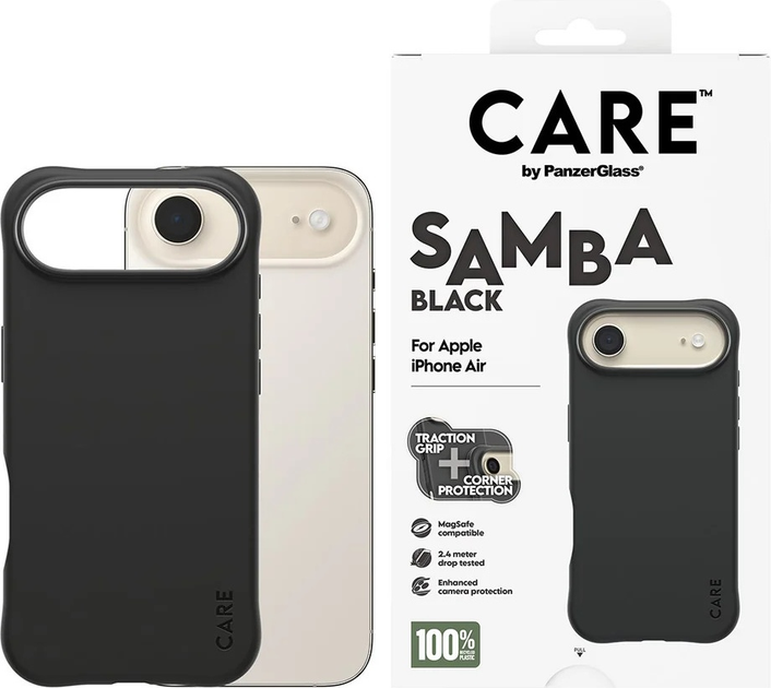Etui CARE by PanzerGlass Fashionable Case Samba Black w. MagSafe do Apple iPhone Air (CR30935) - obraz 3