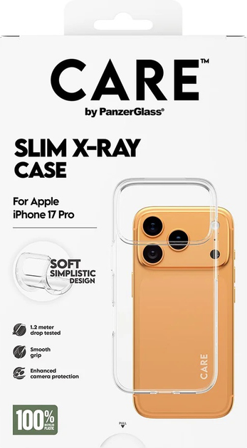 Etui CARE by PanzerGlass Fashionable Case Transparent X-Ray Soft Basic do Apple iPhone 17 Pro (CR84092) - obraz 5