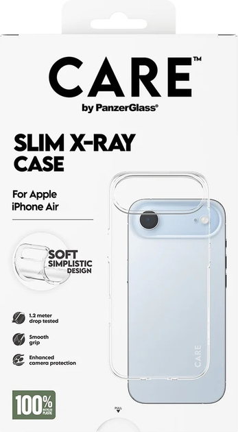 Etui CARE by PanzerGlass Fashionable Case Transparent X-Ray Soft Basic do Apple iPhone Air (CR63289) - obraz 5