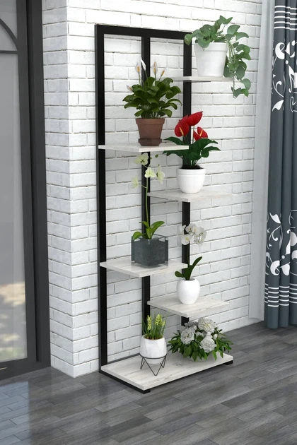 Подставка под цветы в стиле лофт EcoLoft Ардана DSP-1217 Дуб Кортона - Фото 2 Подставка под цветы в стиле лофт EcoLoft Ардана DSP-1217 Дуб Кортона - изображение 2