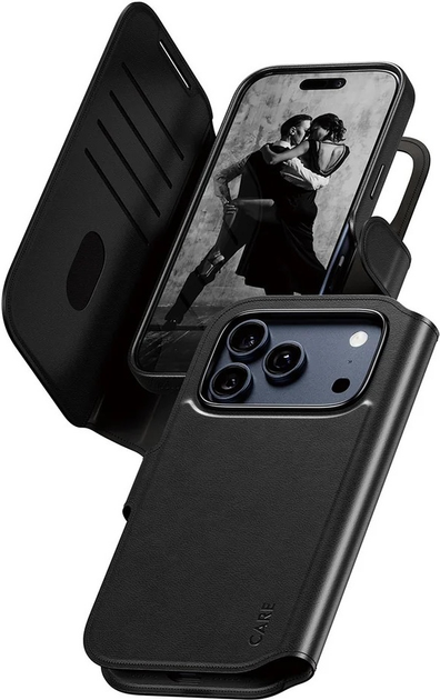 Чохол-книжка CARE by PanzerGlass Feature Case Tango Two-in-One Wallet w. MagSafe для Apple iPhone 17 Pro Black (CR75454) - зображення 1
