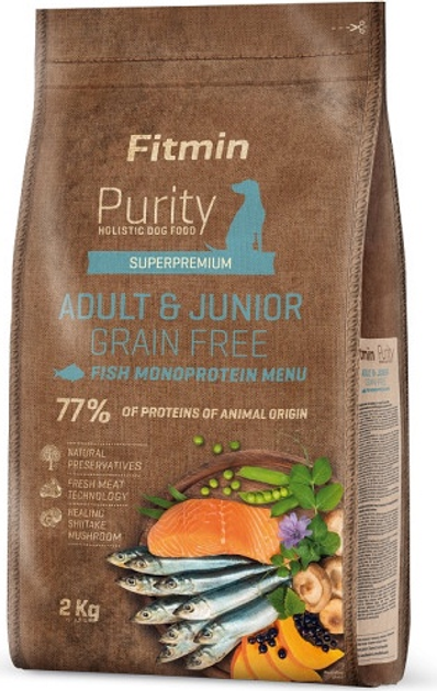 Сухий корм для собак Fitmin Purity Grain Free Adult Junior Риба 2 кг (8595237034024) - зображення 1