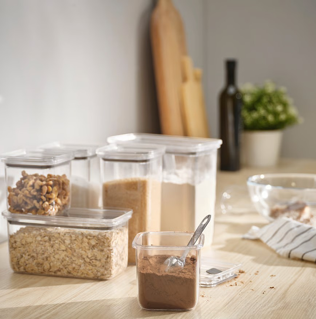 Zestaw pojemnikow na żywność Ikea Korallvippa na produkty suche 6 szt (705.993.16) - obraz 4