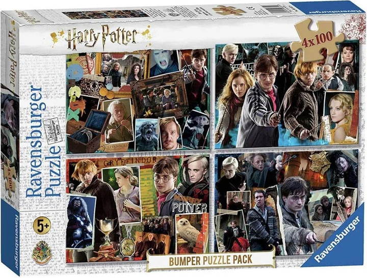 Puzzle Ravensburger Harry Potter 4 x 100 elementów 6832 (4005556068326) - obraz 1