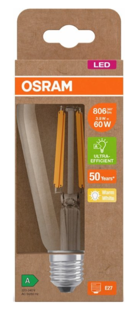 Лампа світлодіодна Osram LED ST64 E27 4W 830 806LM FIL ULTR (4099854235634) - зображення 3