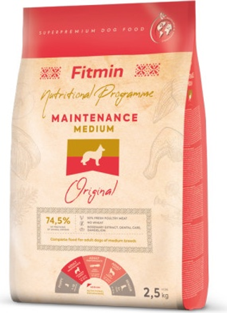 Сухий корм для собак Fitmin Maintenance Medium Original 2.5 кг (8595237035519) - зображення 1