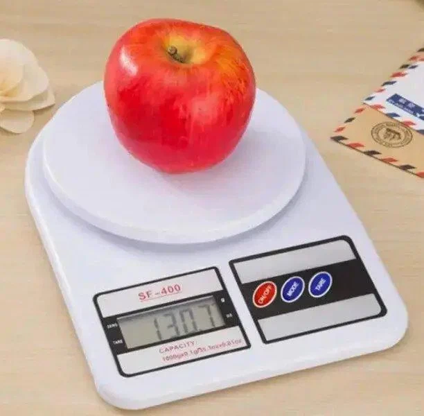 Весы кухонные электронные для продуктов на батарейках SF-400 на 10 кг Белый - изображение 3