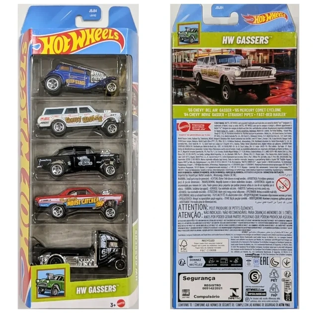 Подарочный набор из 5-ти машинок Хот Вилс Драг-рейсинг Hot Wheels