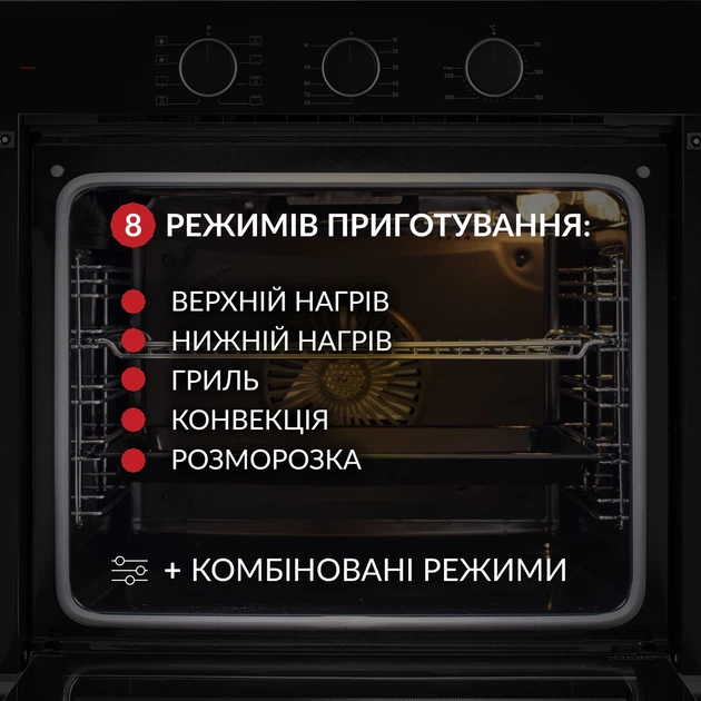 Духовой шкаф электрический Weilor FPO6F8BK - изображение 3