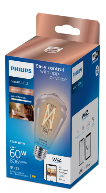 Żarówka Philips LED WFB 60W ST64 E27 927-65 CL 1PF/6 (8719514372245) - obraz 2
