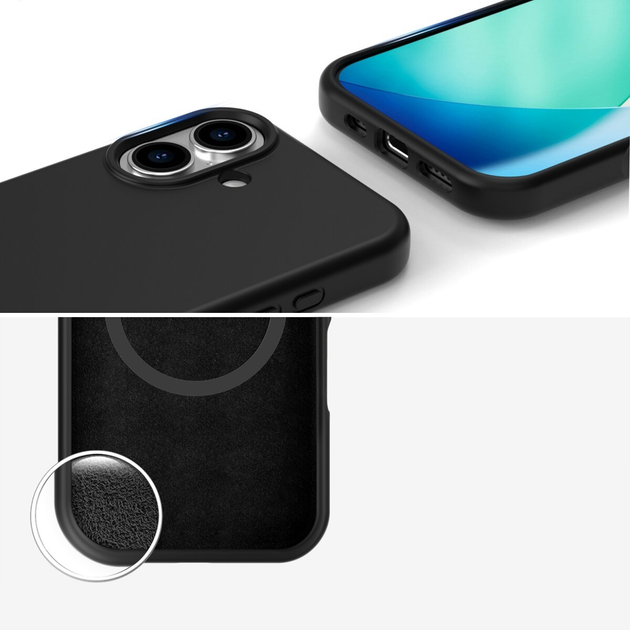 Etui 4smarts Silicone Case Cupertino do Apple iPhone 17 Black (4252011911967) - obraz 3