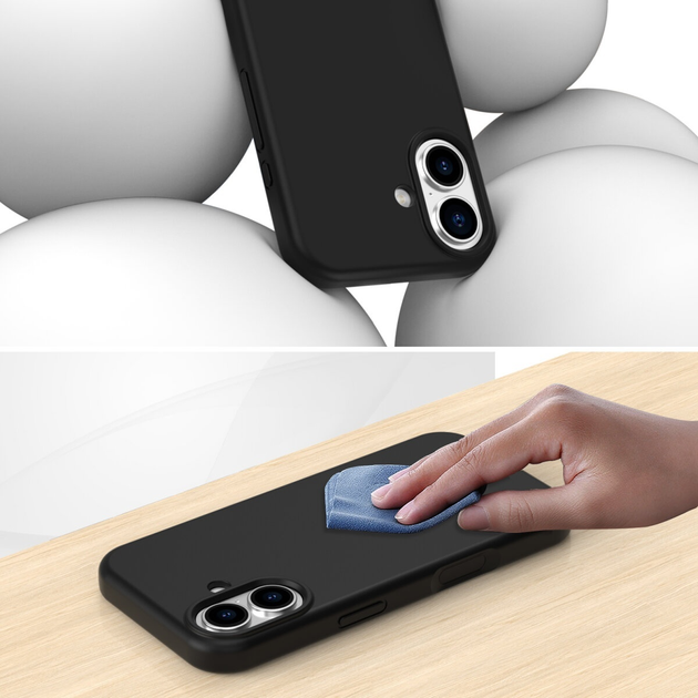 Etui 4smarts Silicone Case Cupertino do Apple iPhone 17 Black (4252011911967) - obraz 5