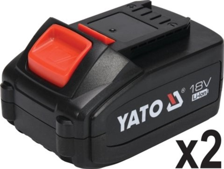 Гайковерт ударний акумуляторний Yato YT-82807 18 В квадрат 1/2" 300/ 700 Нм 2 акуму-ри 17 головок (5906083075629) - зображення 4