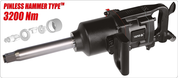 Гайковерт ударний пневматичний YATO 1" 3200 Нм (YT-09615) - зображення 6