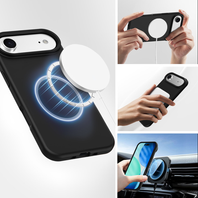 Etui 4smarts Silicone Case Cupertino do Apple iPhone Air Black (4252011911981) - obraz 4