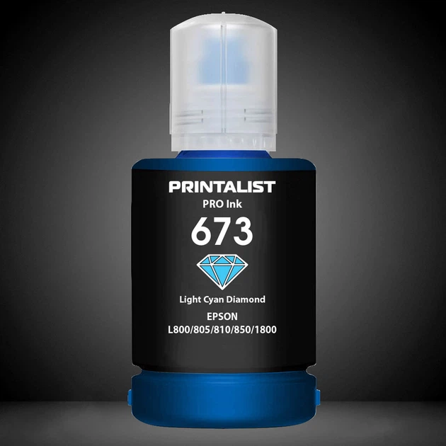 Чернила для Epson EcoTank ET-18100 PRINTALIST 673 Light Cyan 140г PL673LC - Фото 6 Чернила для Epson EcoTank ET-18100 PRINTALIST 673 Light Cyan 140г PL673LC - изображение 6