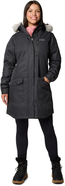 Женская зимняя куртка парка с мехом Columbia Suttle Mountain Omni-Shield Omni-Heat L черная (1799751011) - изображение 6