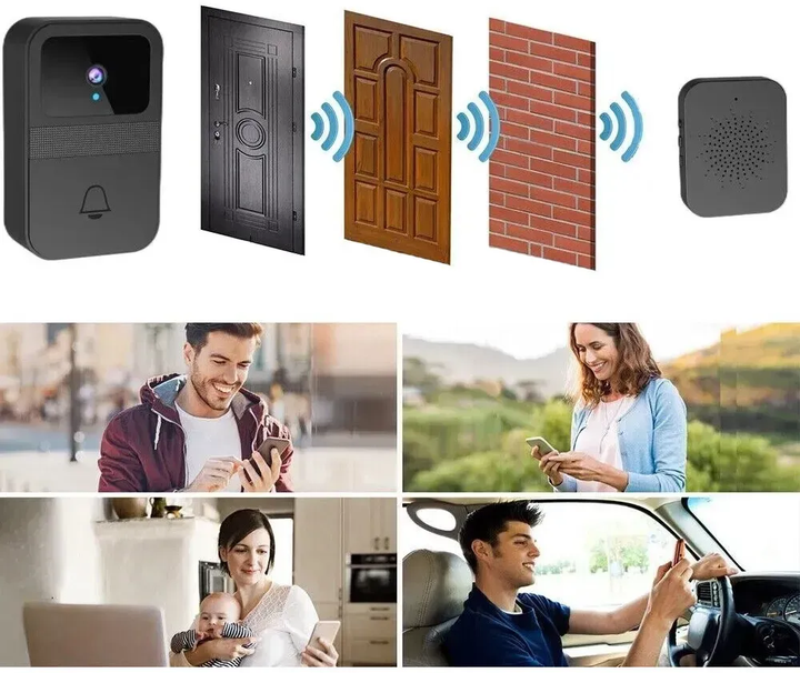 Дверний дзвінок з камерою / Wi-Fi відеодомофон з нічним баченням D9 (L) - Фото 3 Дверний дзвінок з камерою / Wi-Fi відеодомофон з нічним баченням D9 (L) - изображение 3