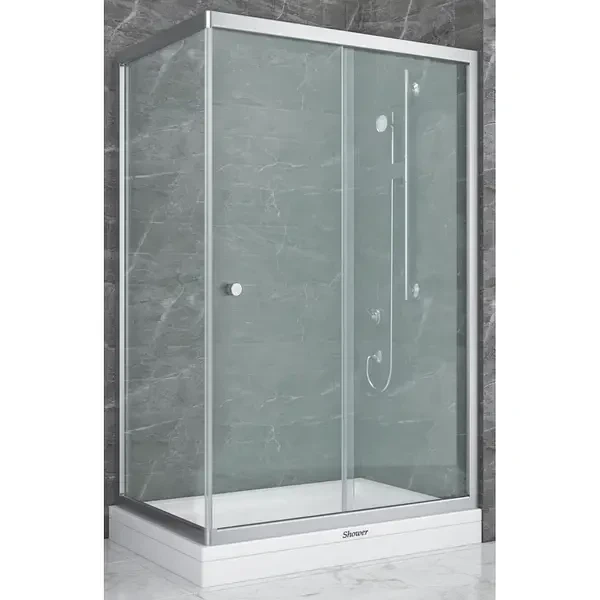 Душевая кабина без поддона Shower SATURN STN-190 100x70x190 см раздвижные двери матовое стекло 5мм (С15515) - изображение 3