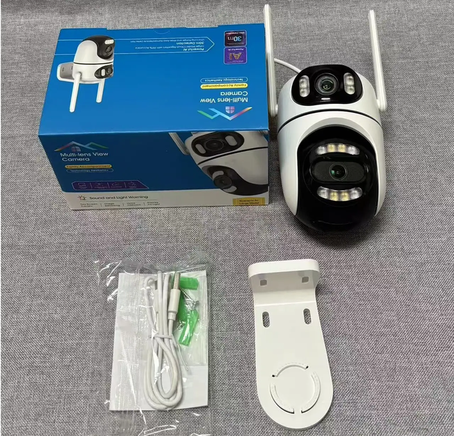 Вулична IP Wi-Fi камера 2 незалежні об'єктиви 4MPx+4MPx(i CSee APP) Q2W - Фото 10 Вулична IP Wi-Fi камера 2 незалежні об'єктиви 4MPx+4MPx(i CSee APP) Q2W - изображение 10