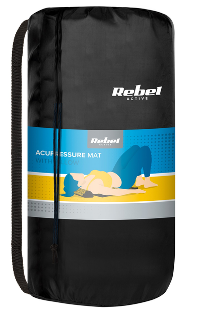 Килимок для акупресури з шипами та подушкою Rebel Active 72 x 42 см Сірі шипи (5901890102360) - зображення 5