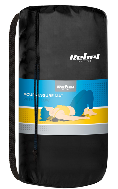 Килимок для акупресури з шипами та подушкою Rebel Active 72 x 42 см Золоті шипи (5901890114271) - зображення 5