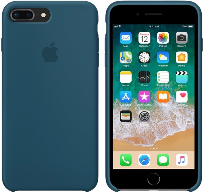 Etui plecki Apple Silicone Case do Apple iPhone 8 Plus / 7 Plus Cosmos Blue (MR6D2) - obraz 2