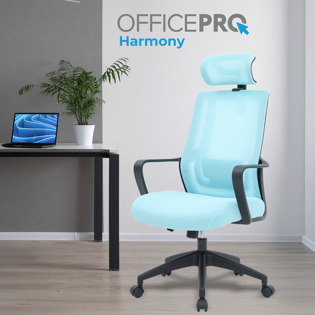 Крісло офісне OfficePro Harmony OC310-B-BL-BL - изображение 7
