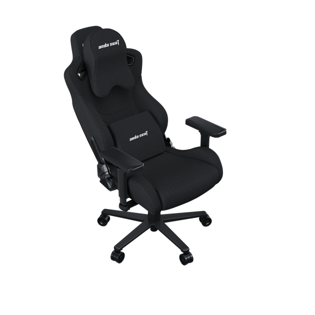 Игровое кресло Anda Seat Kaiser Frontier Fabric Black Size XL нагрузка до 180 кг, лён, пена, гарантия 24 мес, наклон спинки 155 °, рост до 200 см - изображение 3