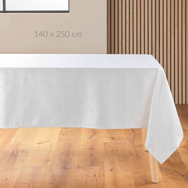 Скатертина Douceur d'interieur Yarn жакардова зі срібним оздобленням 140 x 250 см (3574387233339) - зображення 2