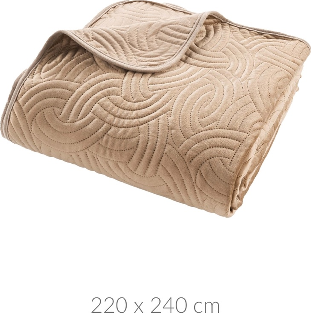 Zestaw Douceur d'intérieur Narzuta na łóżko 220 x 240 cm + Poszewki 60 x 60 cm 2 szt Beżowy (3574386448710) - obraz 2