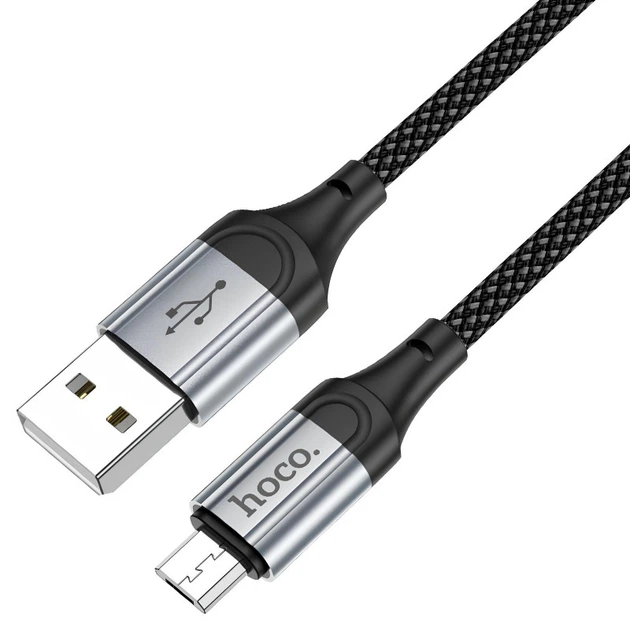 Дата кабель Hoco X102 Fresh USB to MicroUSB (1m) Black - Фото 1 Дата кабель Hoco X102 Fresh USB to MicroUSB (1m) Black - изображение 1
