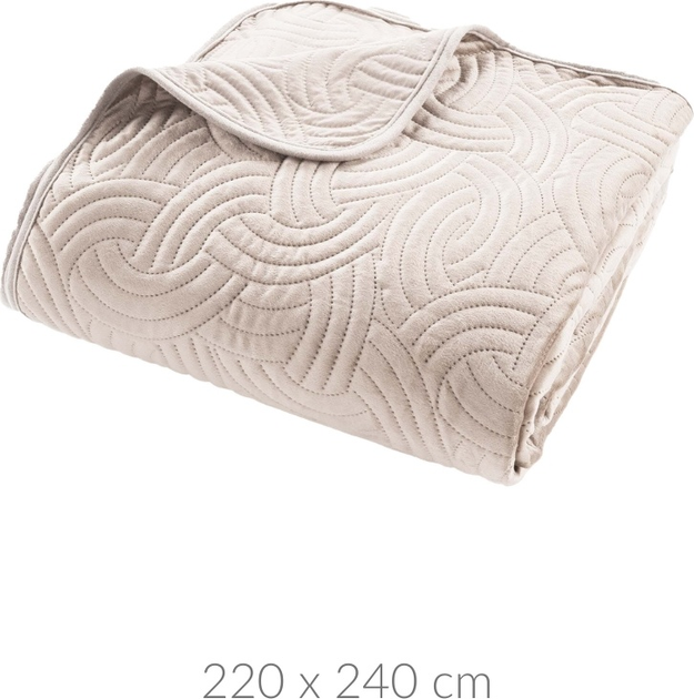 Zestaw Douceur d'intérieur Narzuta na łóżko 220 x 240 cm + Poszewki 60 x 60 cm 2 szt Ecru (3574386448697) - obraz 2