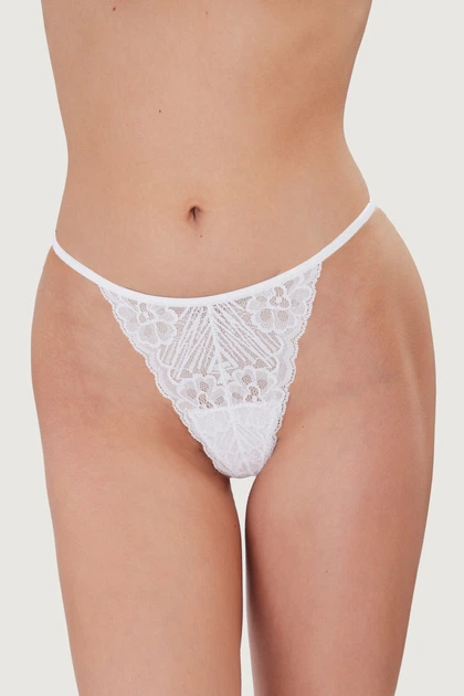 Трусики жіночі труси стрінги, T-стрінги ORO STR-504 bianco L/XL - Фото 1 Трусики жіночі труси стрінги, T-стрінги ORO STR-504 bianco L/XL - изображение 1