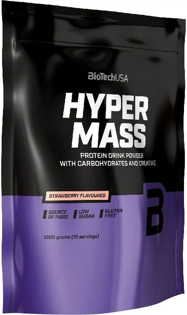 Гейнер для набора массы Biotech Hyper Mass 1 кг Клубника (5999076232734) - Фото 1 Гейнер для набора массы Biotech Hyper Mass 1 кг Клубника (5999076232734) - изображение 1